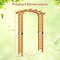 Feet Garden Arch Wooden Arbor Outdoor Wood Trellis for Climbing Plants